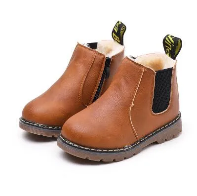 2020 New Autumn Children Shoes PU Boys Rubber Boots Fashion Sneakers