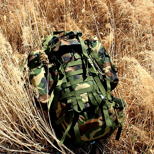 80L Hiking Backpack with Rain Cover-Black