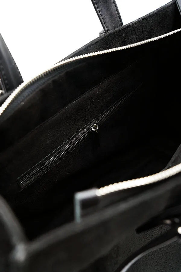 A and S Accessories Multiway vegan suede tote