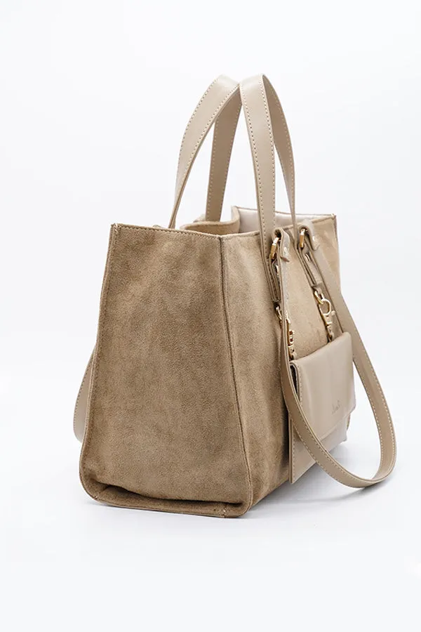 A and S Accessories Multiway vegan suede tote