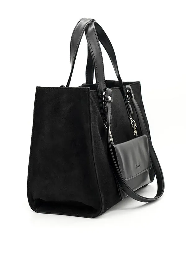 A and S Accessories Multiway vegan suede tote