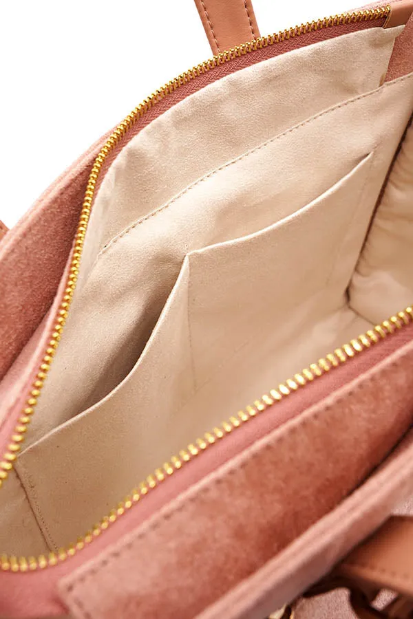 A and S Accessories Multiway vegan suede tote