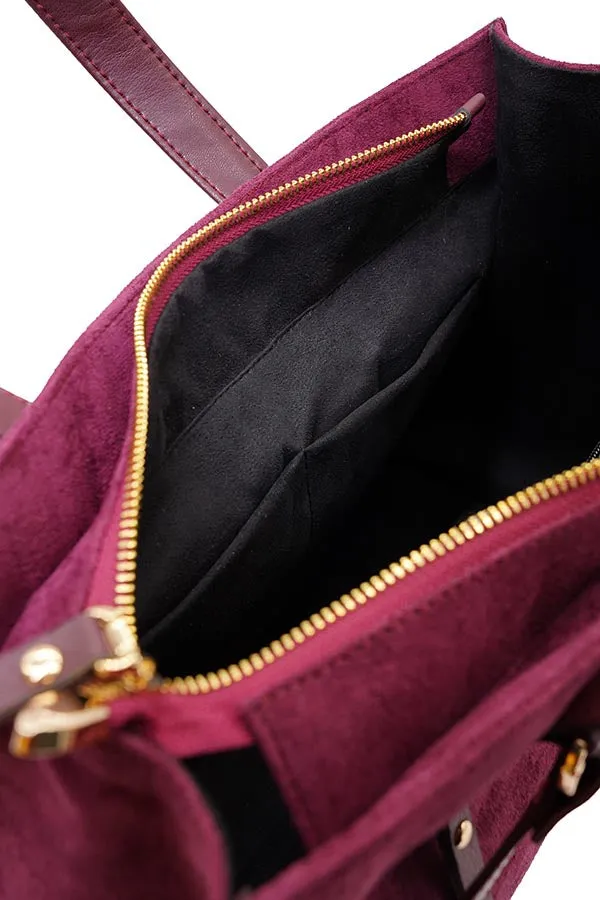 A and S Accessories Multiway vegan suede tote