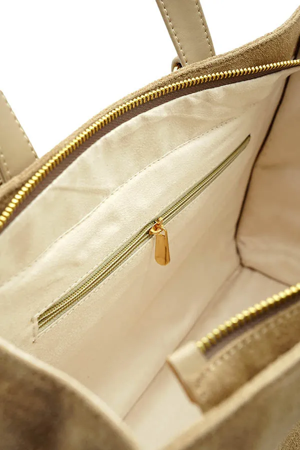 A and S Accessories Multiway vegan suede tote