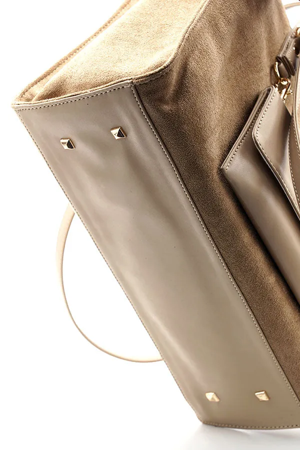 A and S Accessories Multiway vegan suede tote