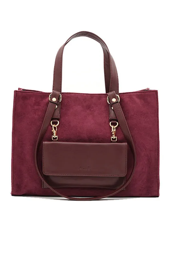A and S Accessories Multiway vegan suede tote