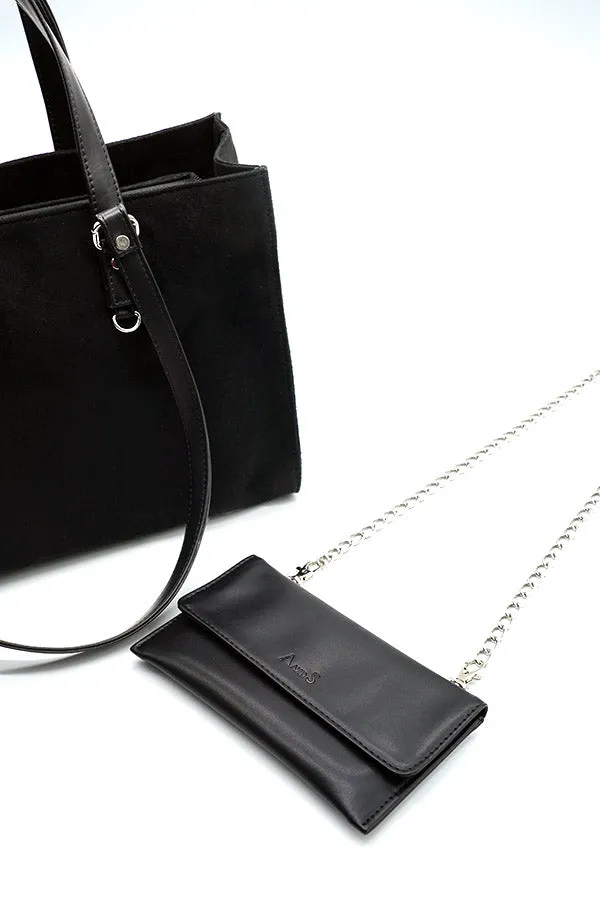 A and S Accessories Multiway vegan suede tote