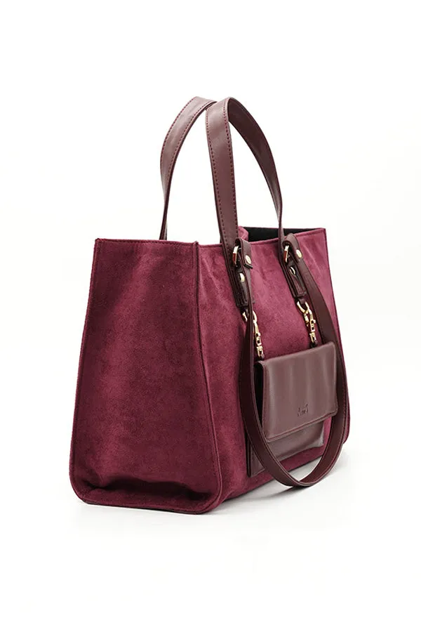 A and S Accessories Multiway vegan suede tote