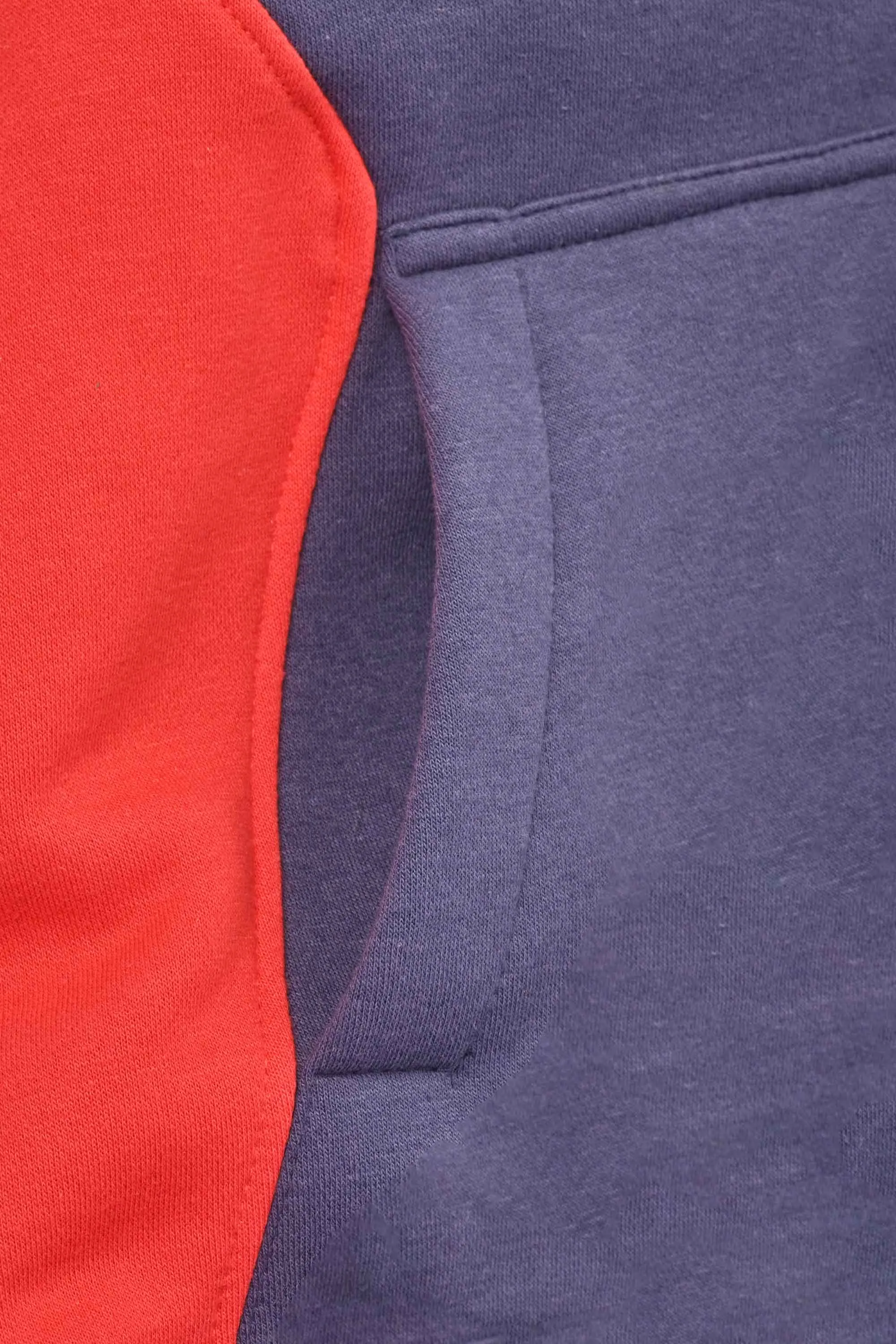 Axinite Unisex AX 96 Contrast Panel Fleece Zipper Hoodie