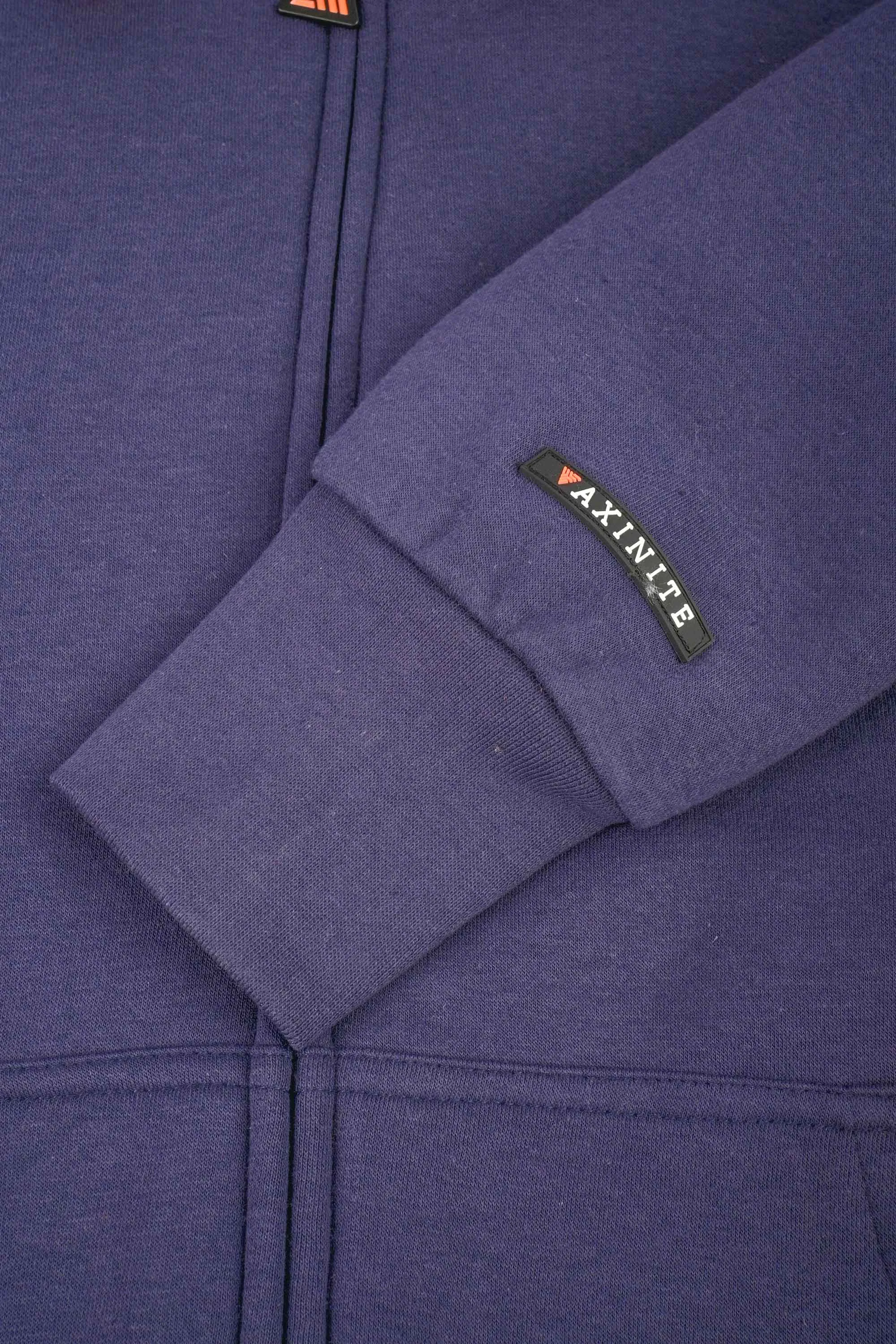 Axinite Unisex AX 96 Contrast Panel Fleece Zipper Hoodie