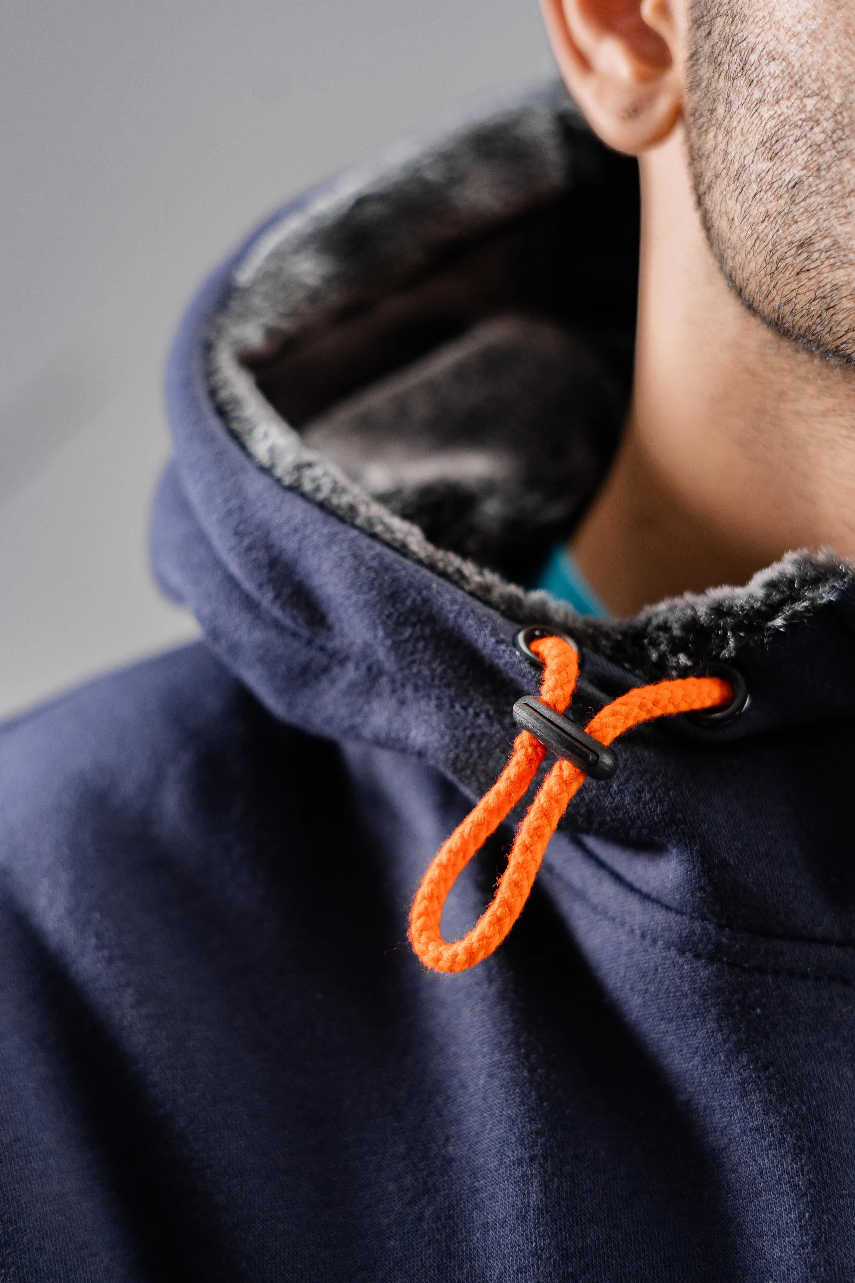Axinite Unisex AX 96 Contrast Panel Fleece Zipper Hoodie