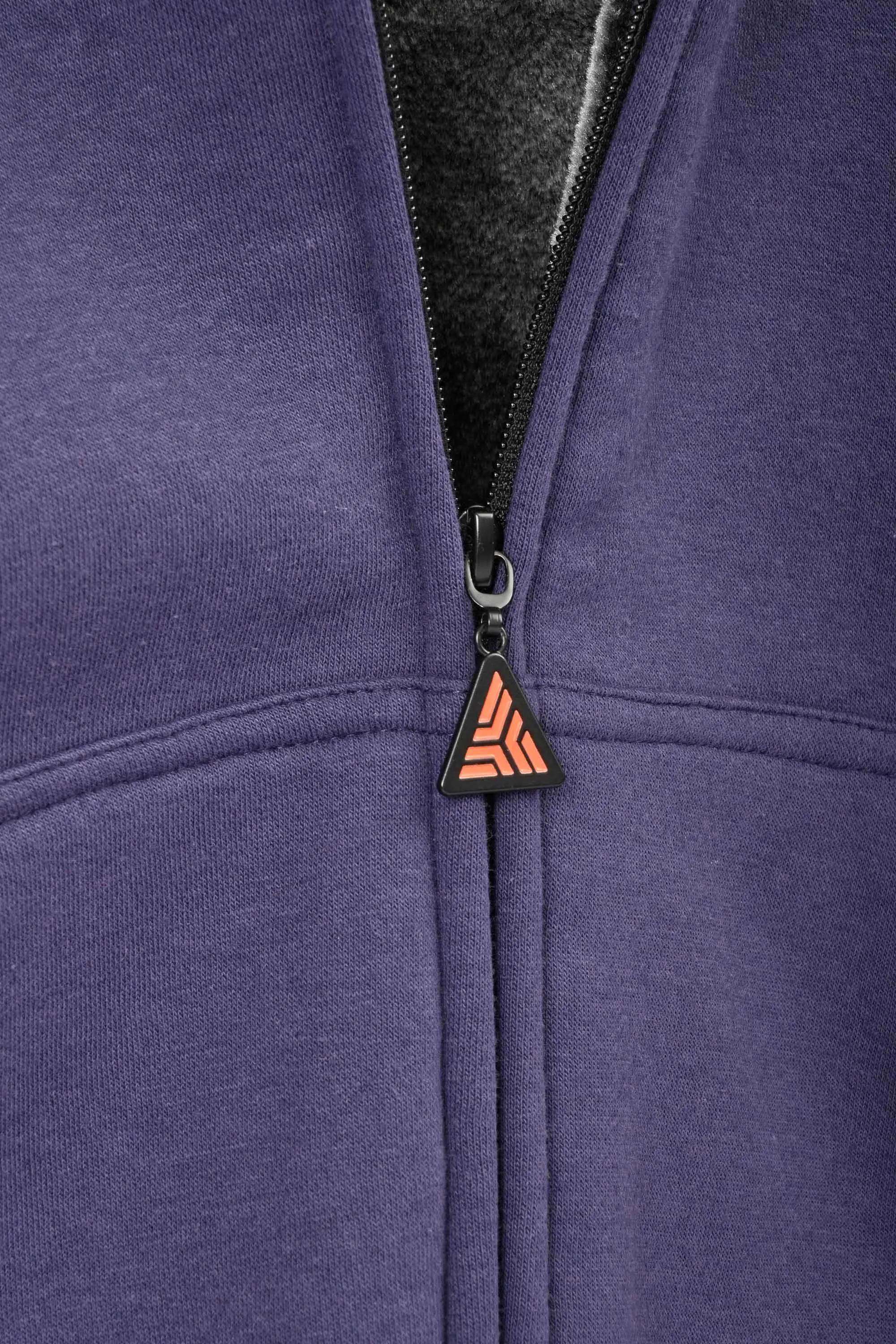 Axinite Unisex AX 96 Contrast Panel Fleece Zipper Hoodie
