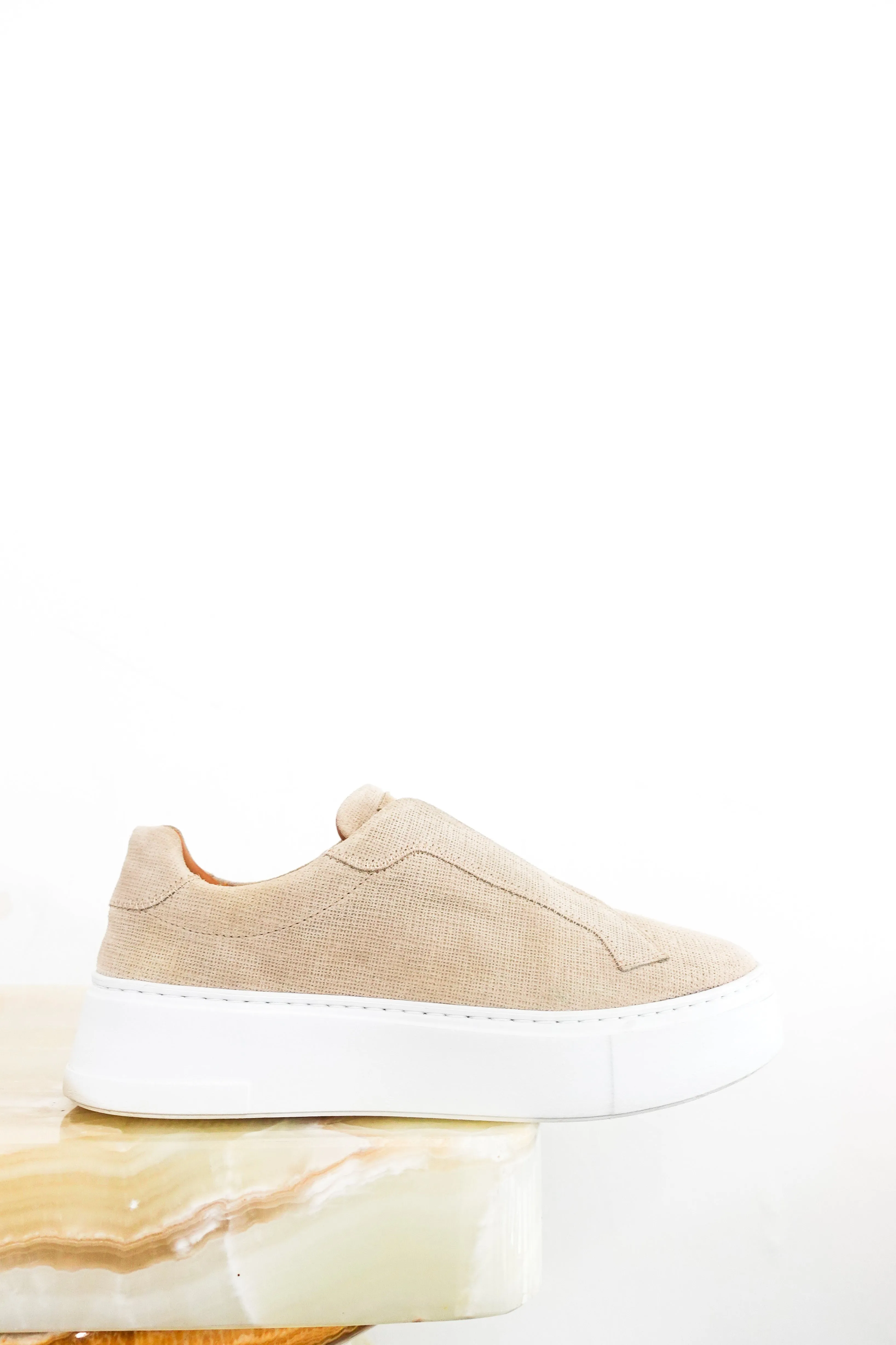 Beige platform sneakers RRP £195