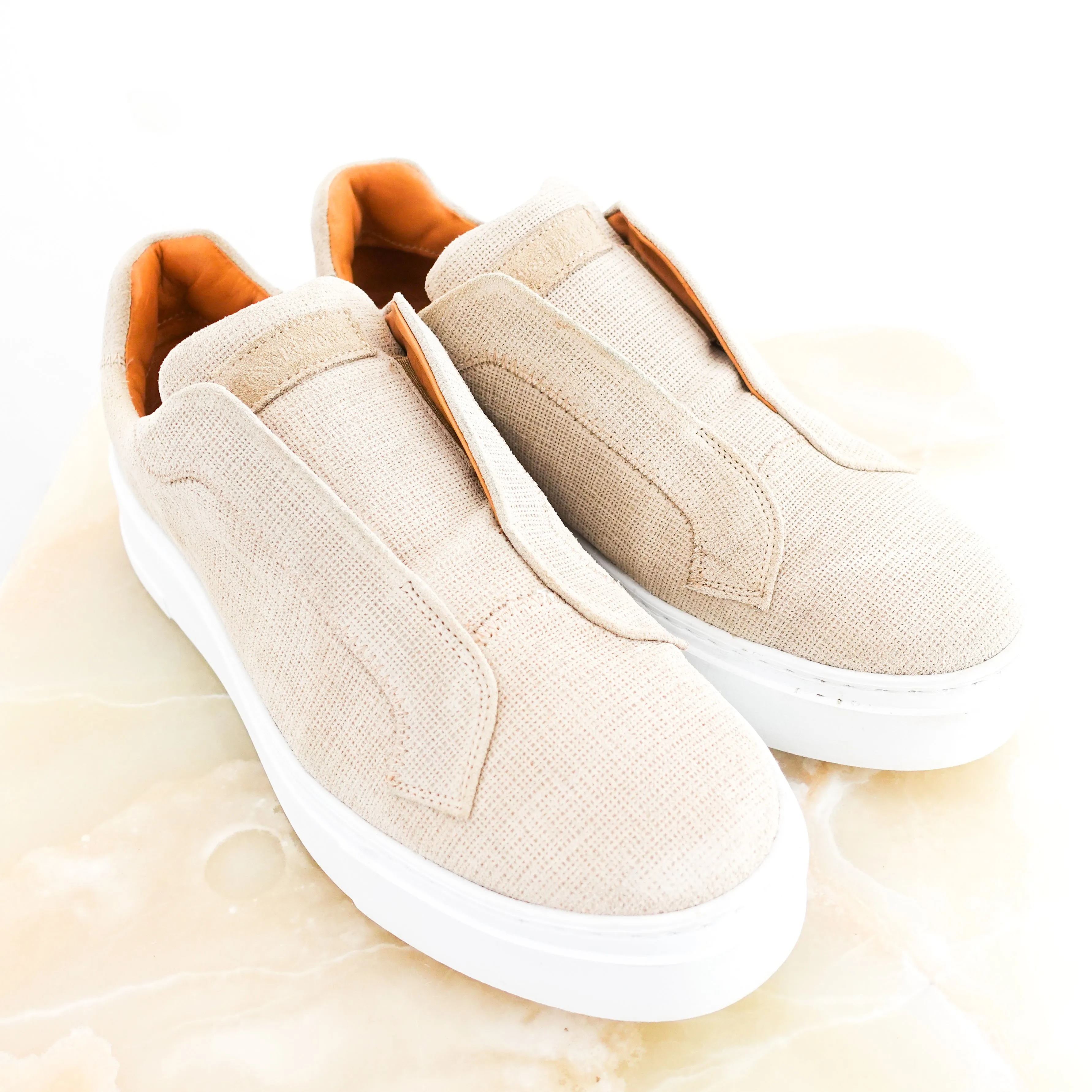 Beige platform sneakers RRP £195