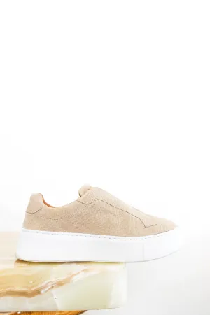 Beige platform sneakers RRP £195