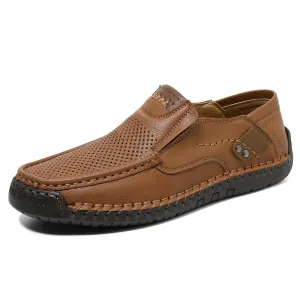 Bootara Handmade Men's Slip-On Loafers Casual Outdoor Genuine Leather Shoes