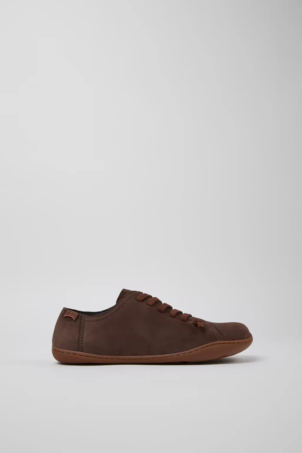 Camper Women's 20848 Peu Leather Lace-Up Casual Shoes Brown