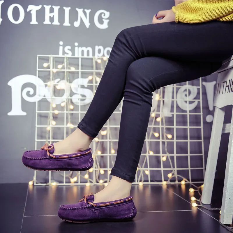 Cilool Shoes Women Winter Warm Flat Shoes