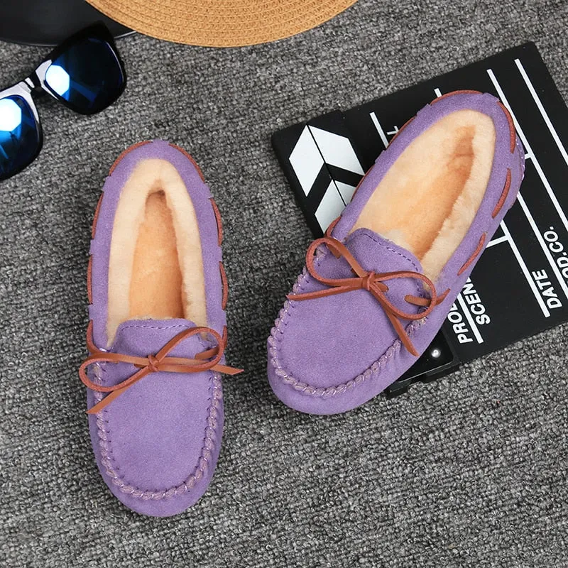 Cilool Shoes Women Winter Warm Flat Shoes