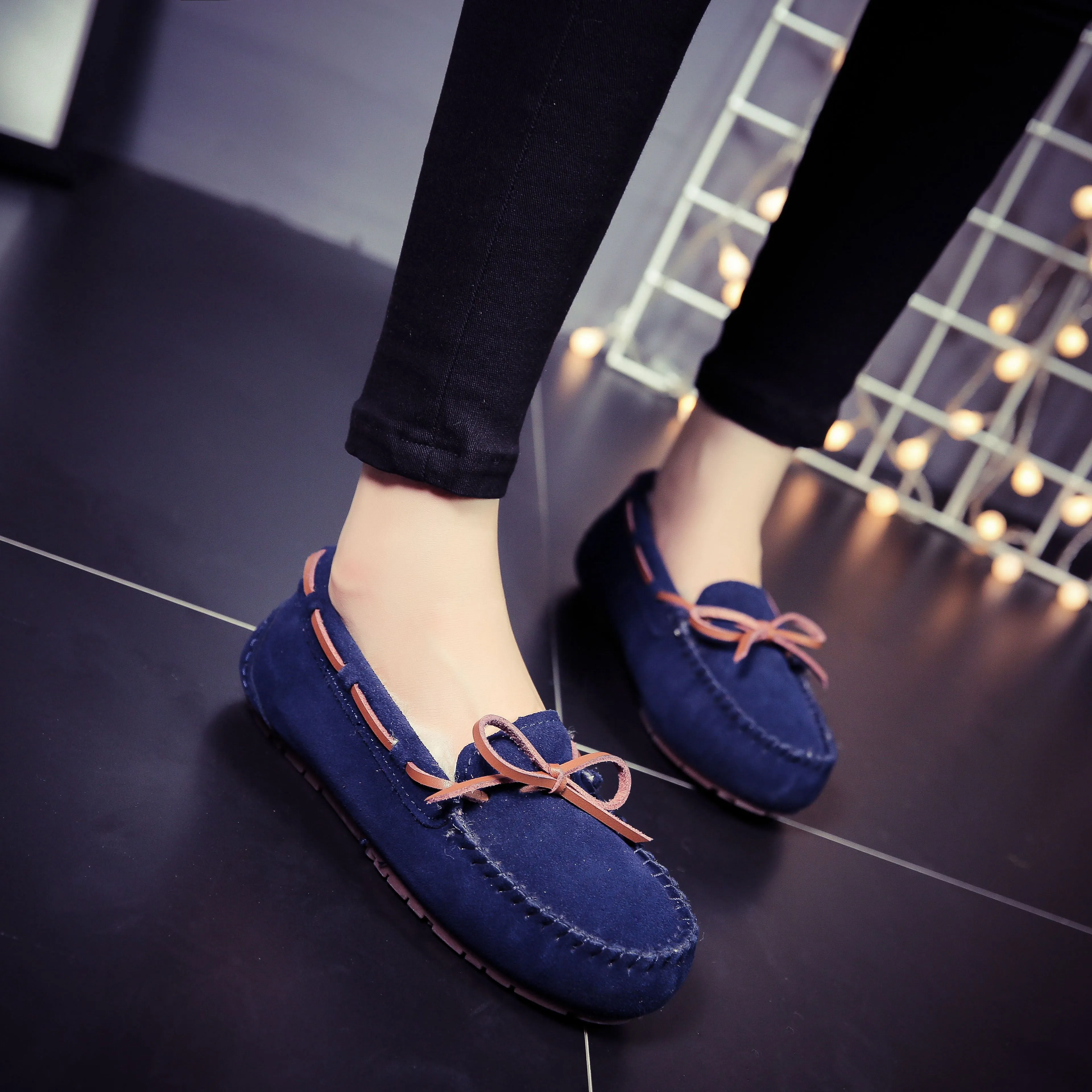 Cilool Shoes Women Winter Warm Flat Shoes