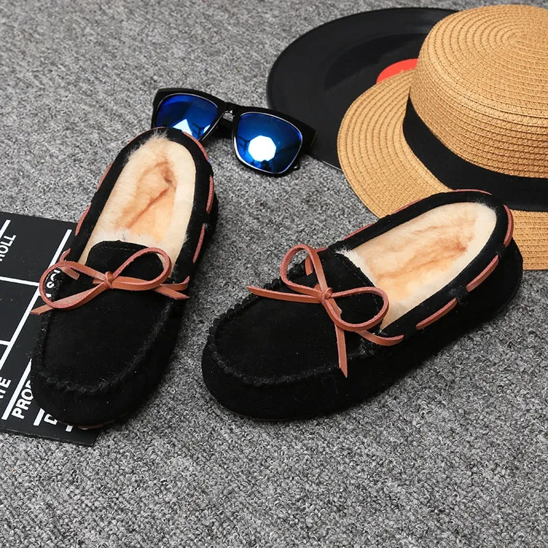 Cilool Shoes Women Winter Warm Flat Shoes