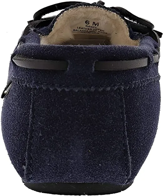 Clarks Women's Suede Moccasin Indoor and Outdoor Squared Toe Slip On Slippers