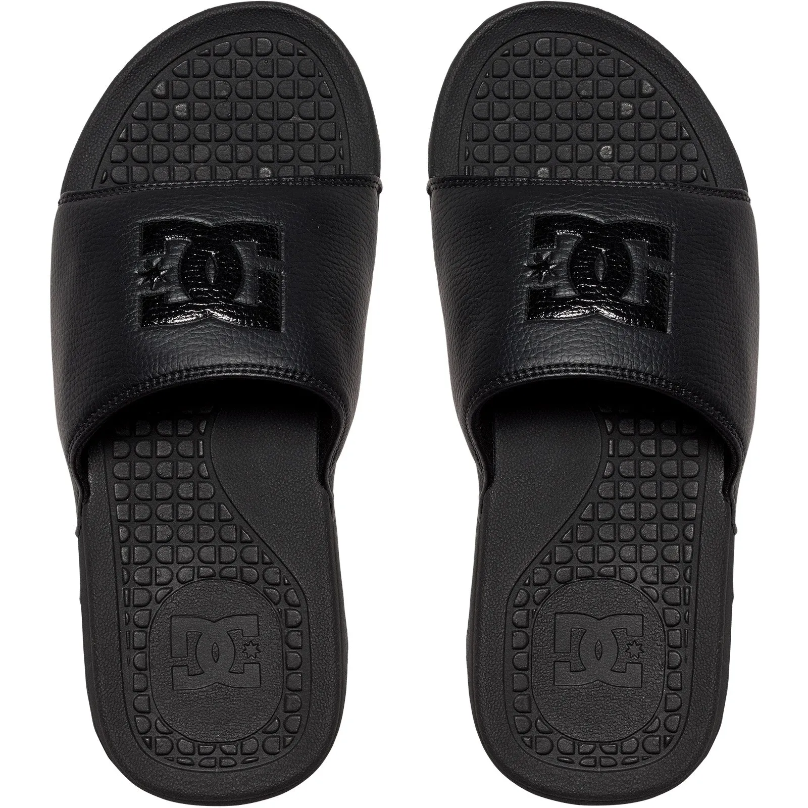 DC Shoes Mens Bolsa Leather Sliders