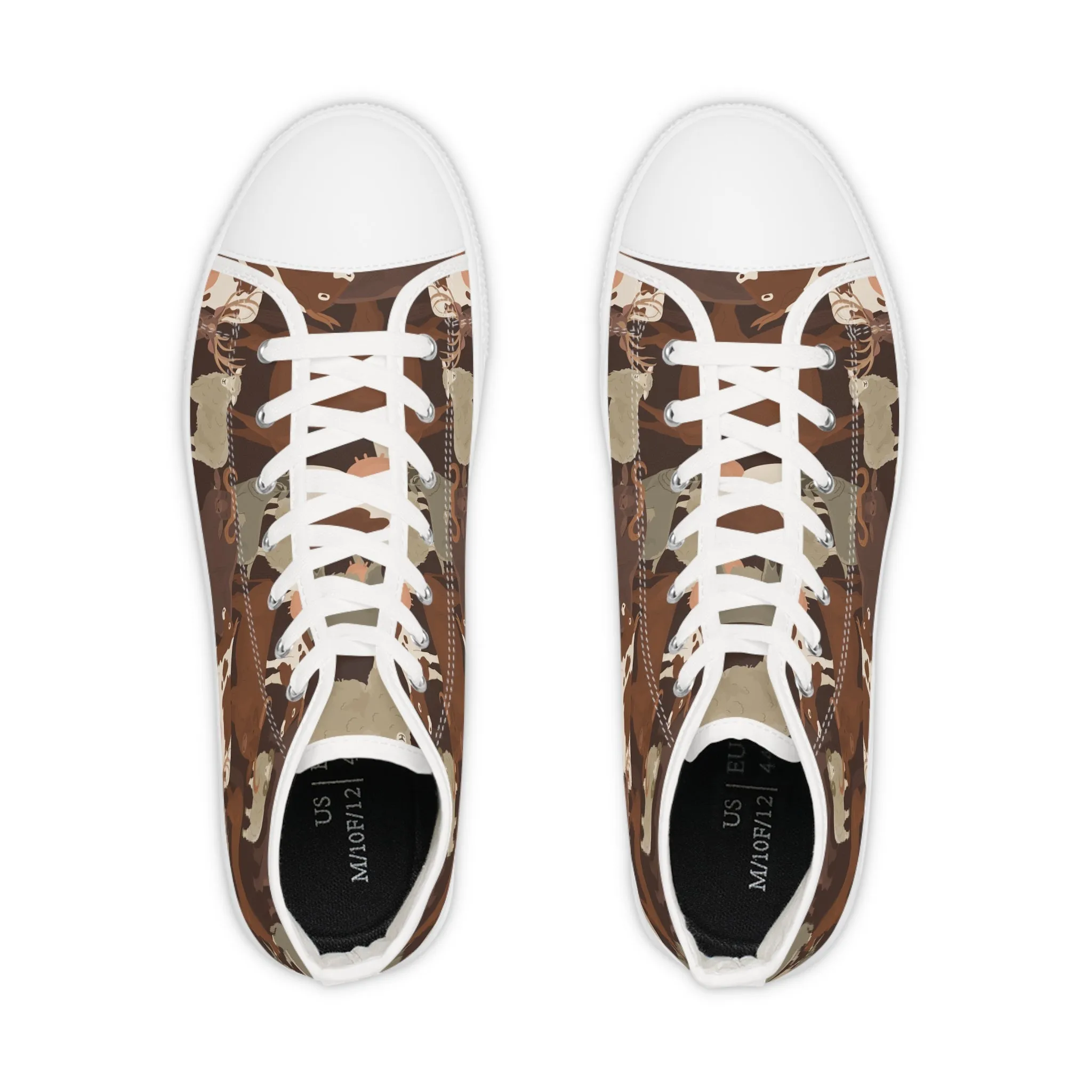 Farm Animals Men's High Top Sneakers