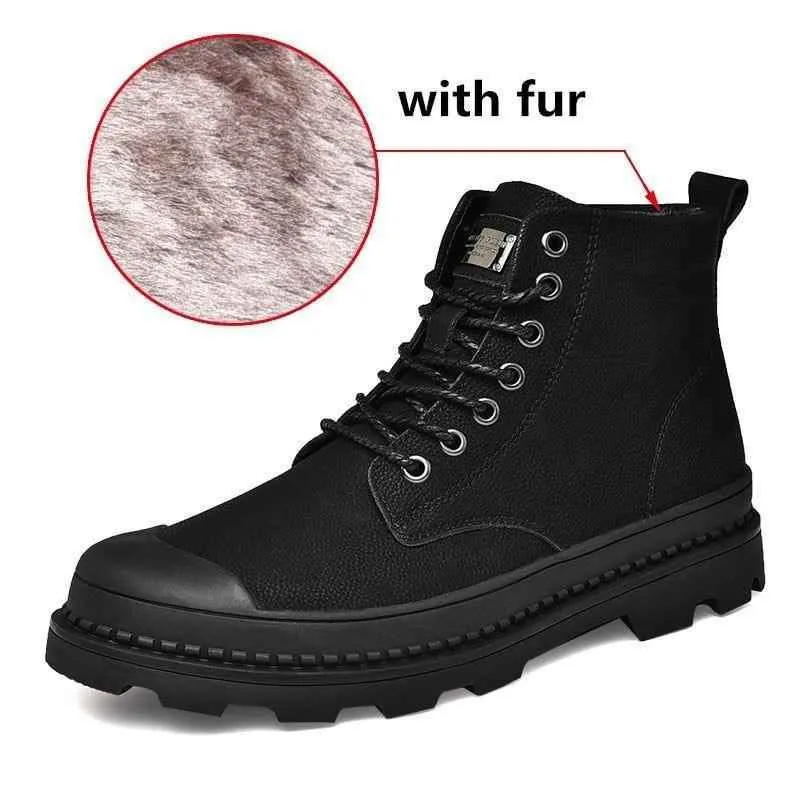 Fashion Business Men's Casual Shoes Lace Up Black Ankle Boots JOS0132