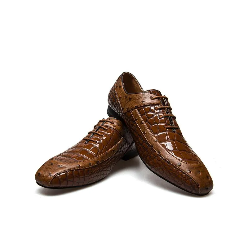Fashion Italian  Leather Luxury  Oxford Mens Shoes