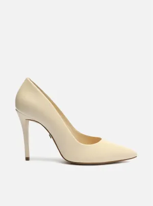 Gabriella High Stiletto Pump | Off White Leather