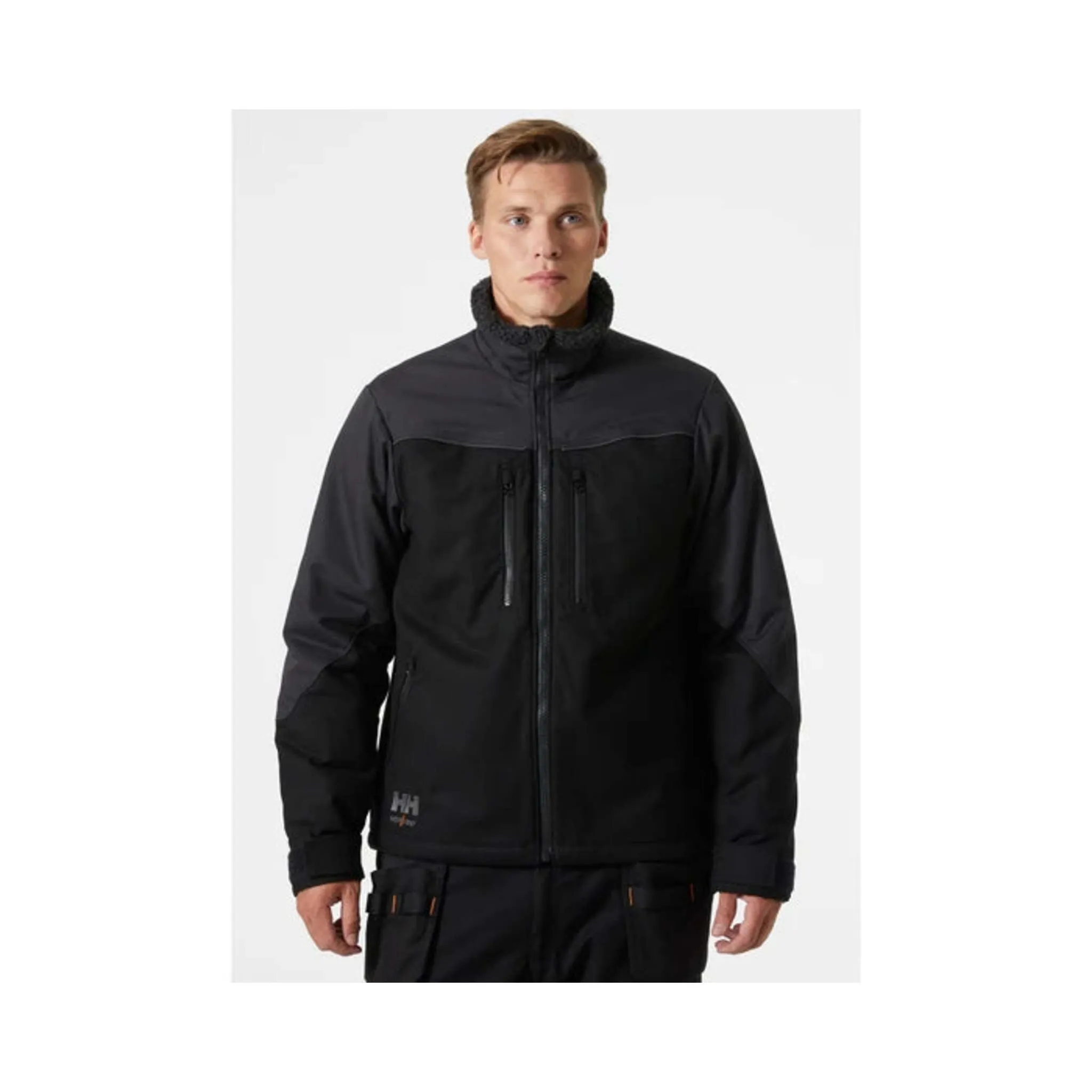 Helly Hansen Men's Work Jacket 77041 Oxford - Pile Fleece Lined, Reflective Details, Durable, Warm, Waterproof, YKK Zippers, Comfortable, Multi-Pocket | Sizes S-4XL