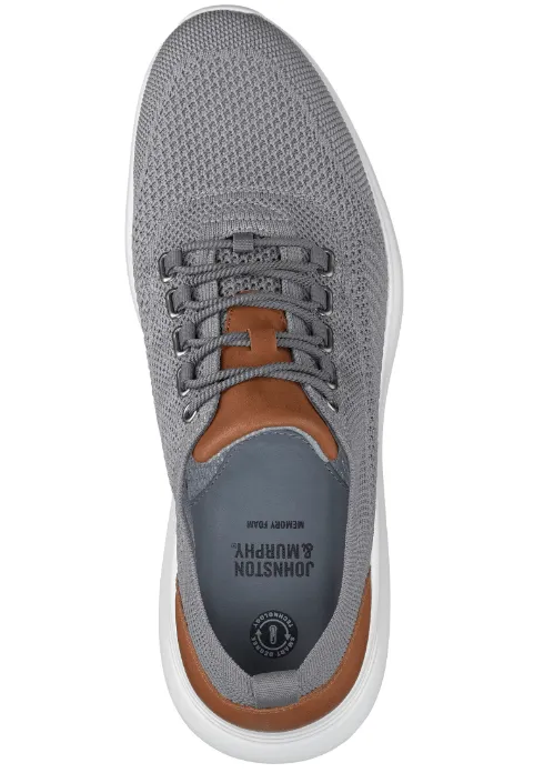 Johnston & Murphy Men's Amherst Knit Sneakers- Grey