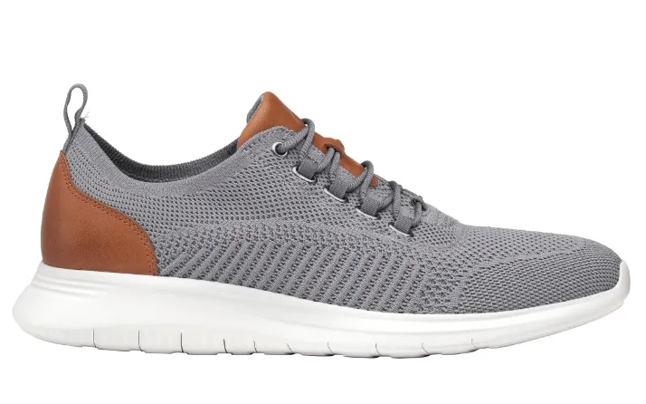 Johnston & Murphy Men's Amherst Knit Sneakers- Grey