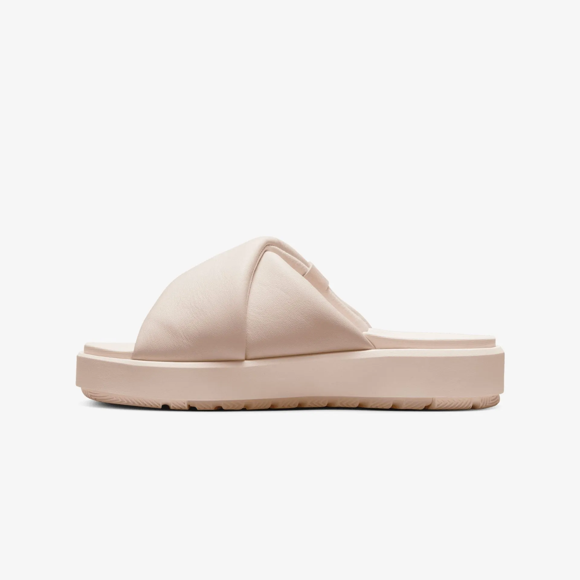 Jordan | WMN'S JORDAN SOPHIA SLIDES  { LIGHT SOFT PINK / FIRE RED