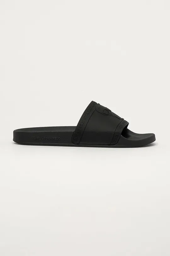 KARL LAGERFELD KONDO SLIDES  IN BLACK