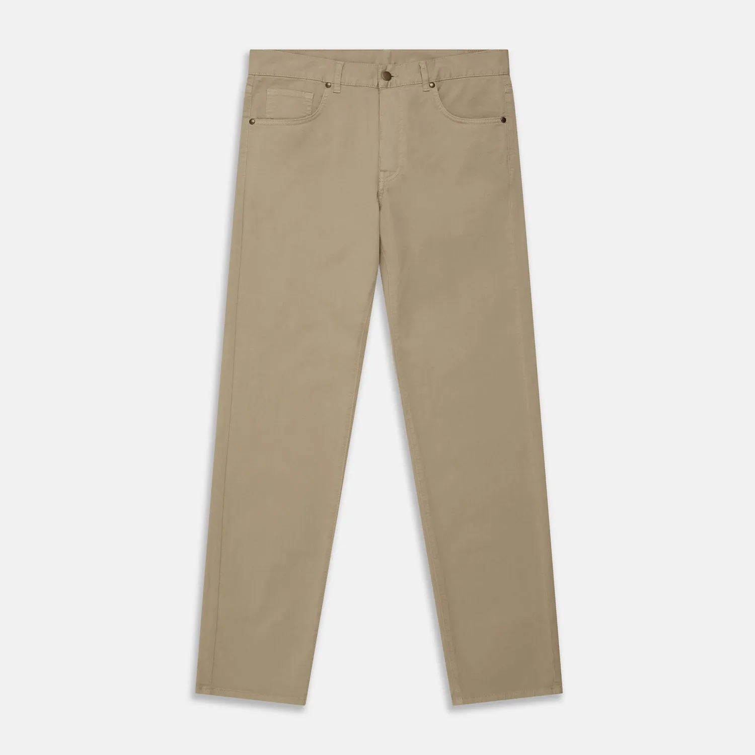 Khaki Stretch Cotton Five-Pocket Mylo Jeans