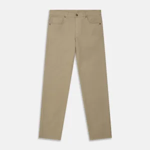 Khaki Stretch Cotton Five-Pocket Mylo Jeans
