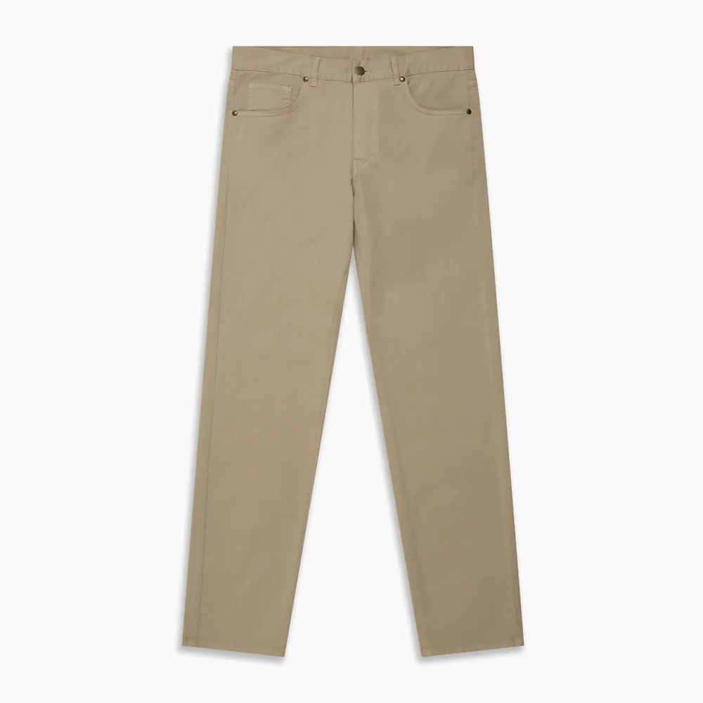 Khaki Stretch Cotton Five-Pocket Mylo Jeans