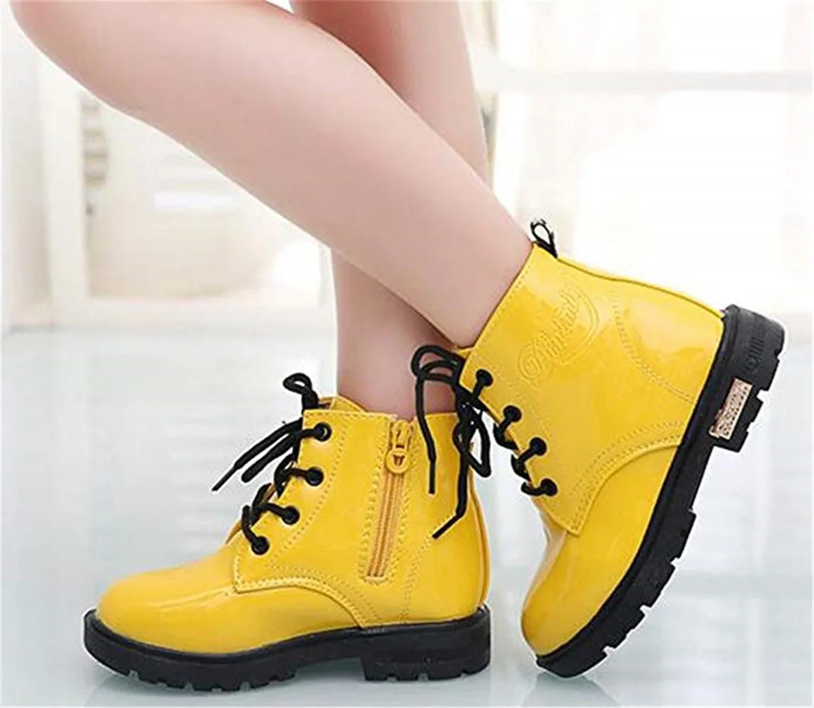 Kid Waterproof Martin Boots Girls Ankle Shoes