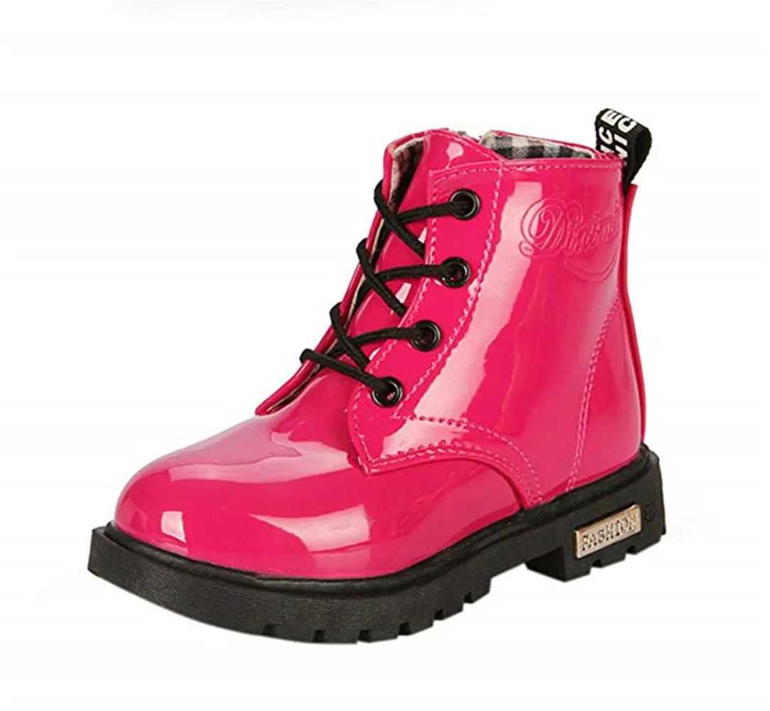 Kid Waterproof Martin Boots Girls Ankle Shoes