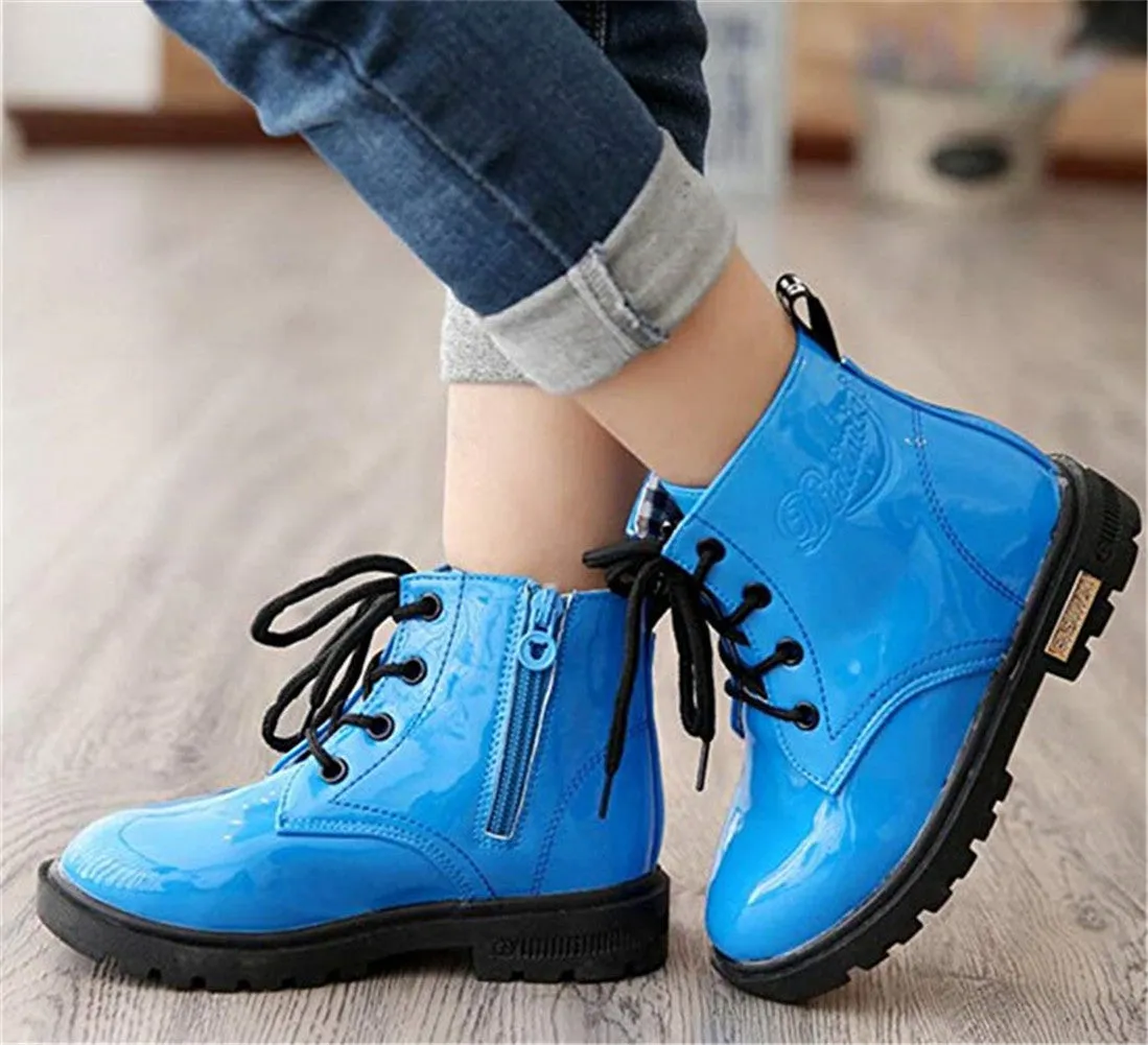 Kid Waterproof Martin Boots Girls Ankle Shoes