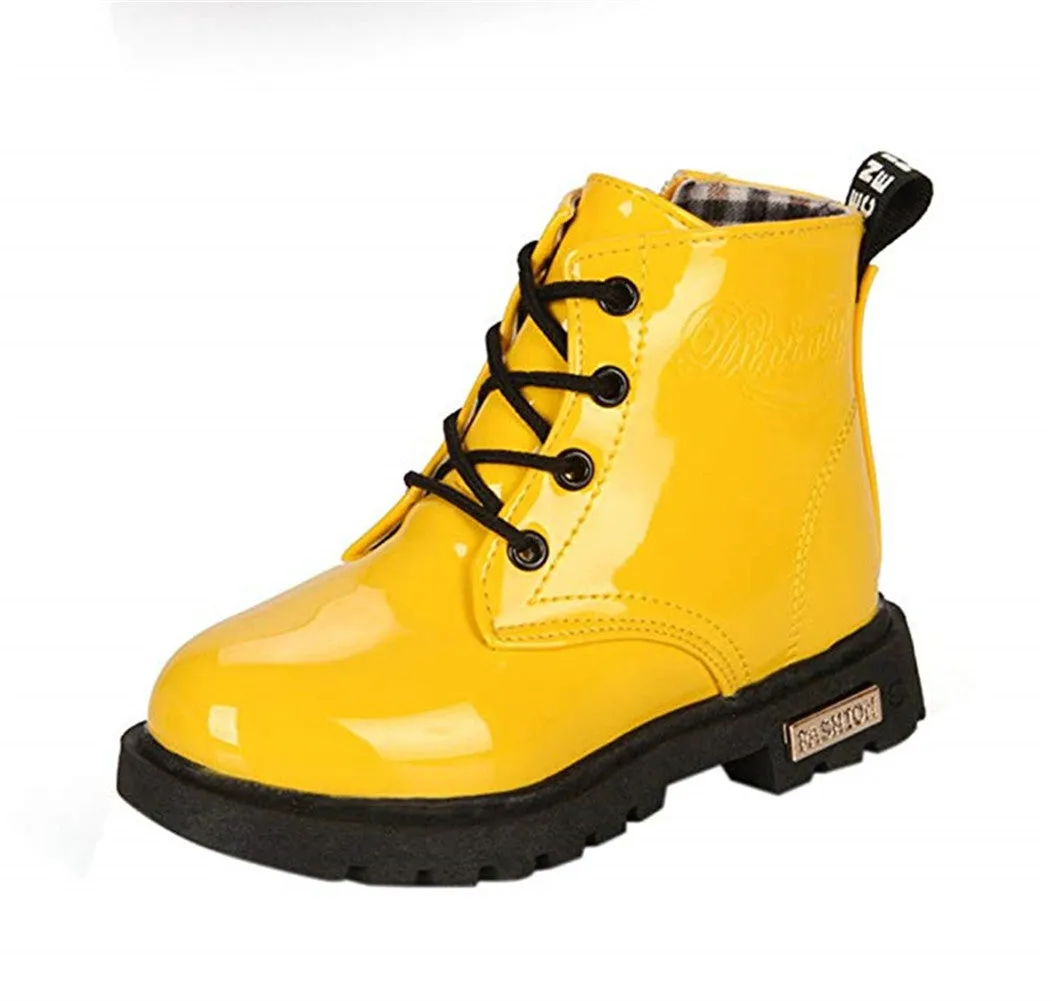 Kid Waterproof Martin Boots Girls Ankle Shoes