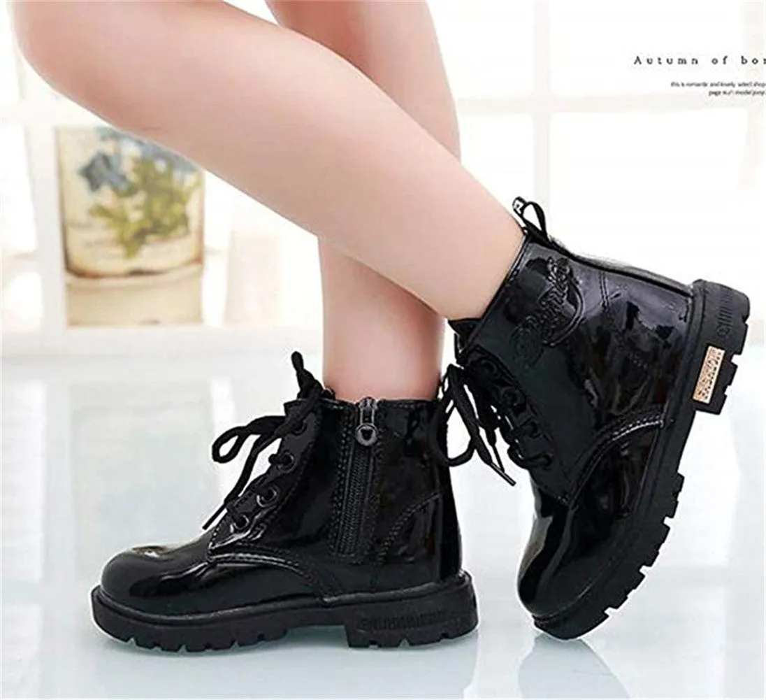 Kid Waterproof Martin Boots Girls Ankle Shoes
