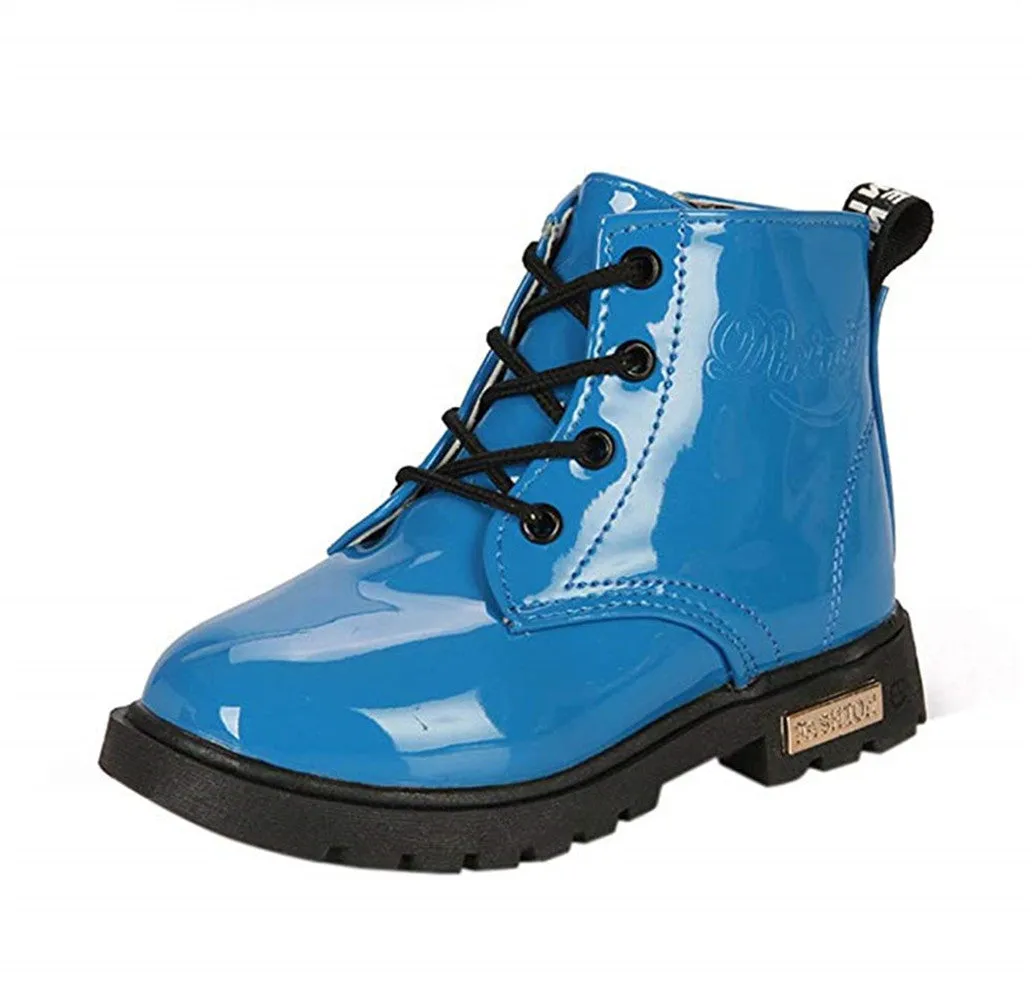 Kid Waterproof Martin Boots Girls Ankle Shoes