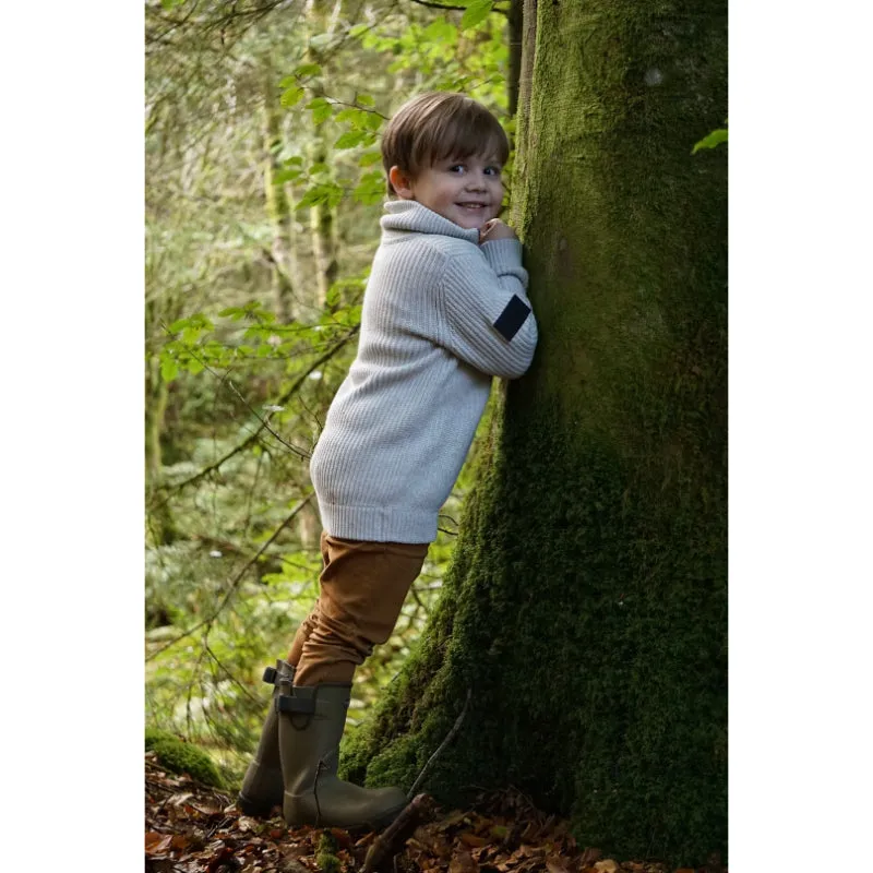 Le Chameau Petite Vierzonord Neoprene Lined Kids Wellington Boot - Chameau Green