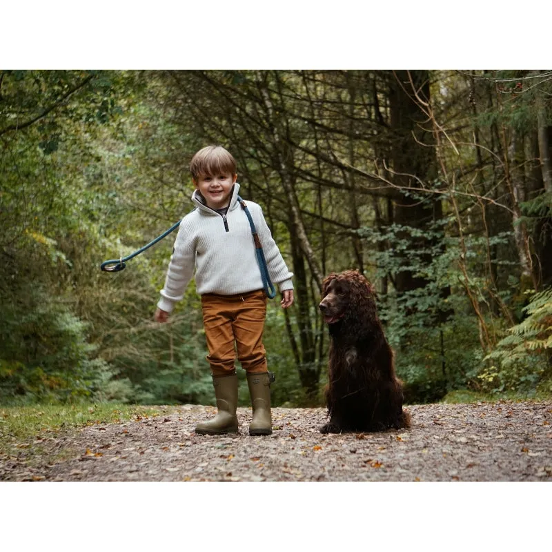 Le Chameau Petite Vierzonord Neoprene Lined Kids Wellington Boot - Chameau Green