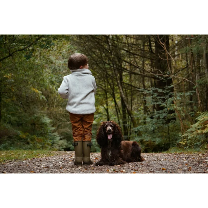 Le Chameau Petite Vierzonord Neoprene Lined Kids Wellington Boot - Chameau Green