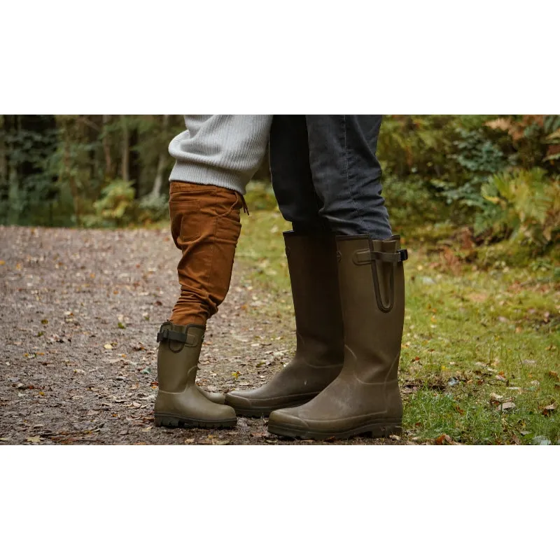 Le Chameau Petite Vierzonord Neoprene Lined Kids Wellington Boot - Chameau Green