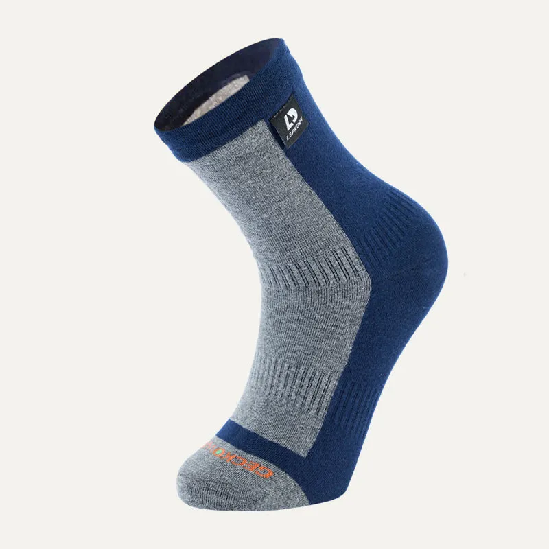 LEAKDRY Waterproof AdventureBreeze Ankle Bamboo Socks Blue&Grey